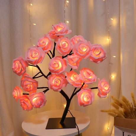 108LED Rose String Table Lamp USB Powered Night Light Romantic Party Decor
