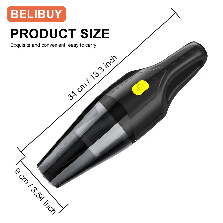 Wireless Mini Car Vacuum Cleaner Strong Suction Portable Handheld Blower