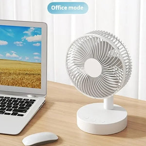 Portable Rechargeable Fan 4-Speed Silent 8-Hour Timer