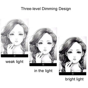LED Drawing Copy Pad Dimmable Light Board Adjustable Art Tablet Educational Toy