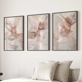 Neutral Abstract Set of 3 Prints Wall Art Decor