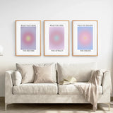 Trendy Spiritual Aura Energy Set of 3 Prints