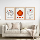 Abstract Picasso Wall Art Set of 3 Poster