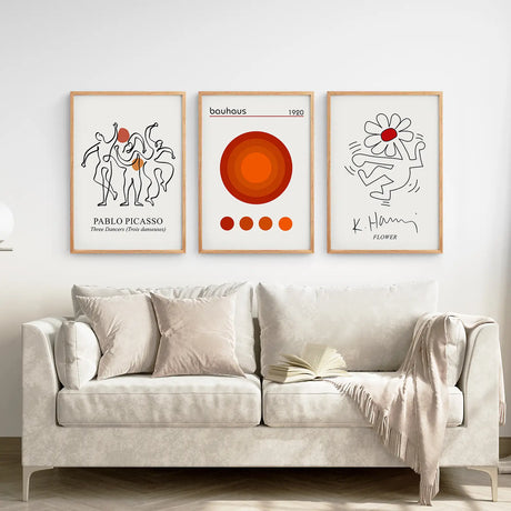 Abstract Picasso Wall Art Set of 3 Poster
