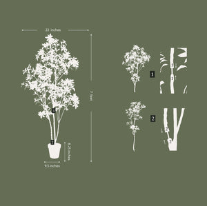 7' Artificial Laurel Tree