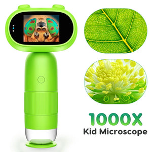 Kids Digital Microscope 1000X Handheld Microscope with LED Lights USB