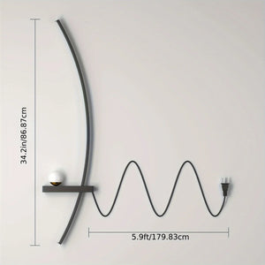 2pcs Modern Adjustable LED Wall Sconce 31.5" Arched Bedside Lamp 3000K Warm Glow