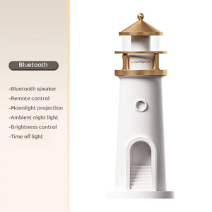 Moon Projection Night Light Lighthouse Lamp Motion Sensor Dimmable Bluetooth Gift