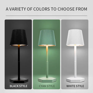 Modern Stripe LED Table Lamp USB Wireless Charging Touch Dimmable Bedside Light