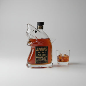 Shark Head Glass Bottle Collectible Whiskey Decanter Movie Memorabilia