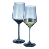 Tonal Stemmed Wine Glassware, Cloudy Blue, Set of 2