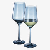 Tonal Stemmed Wine Glassware, Cloudy Blue, Set of 2