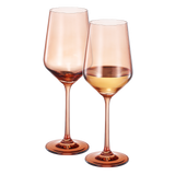 Tonal Stemmed Wine Glassware, Burnt Orange, Set of 2
