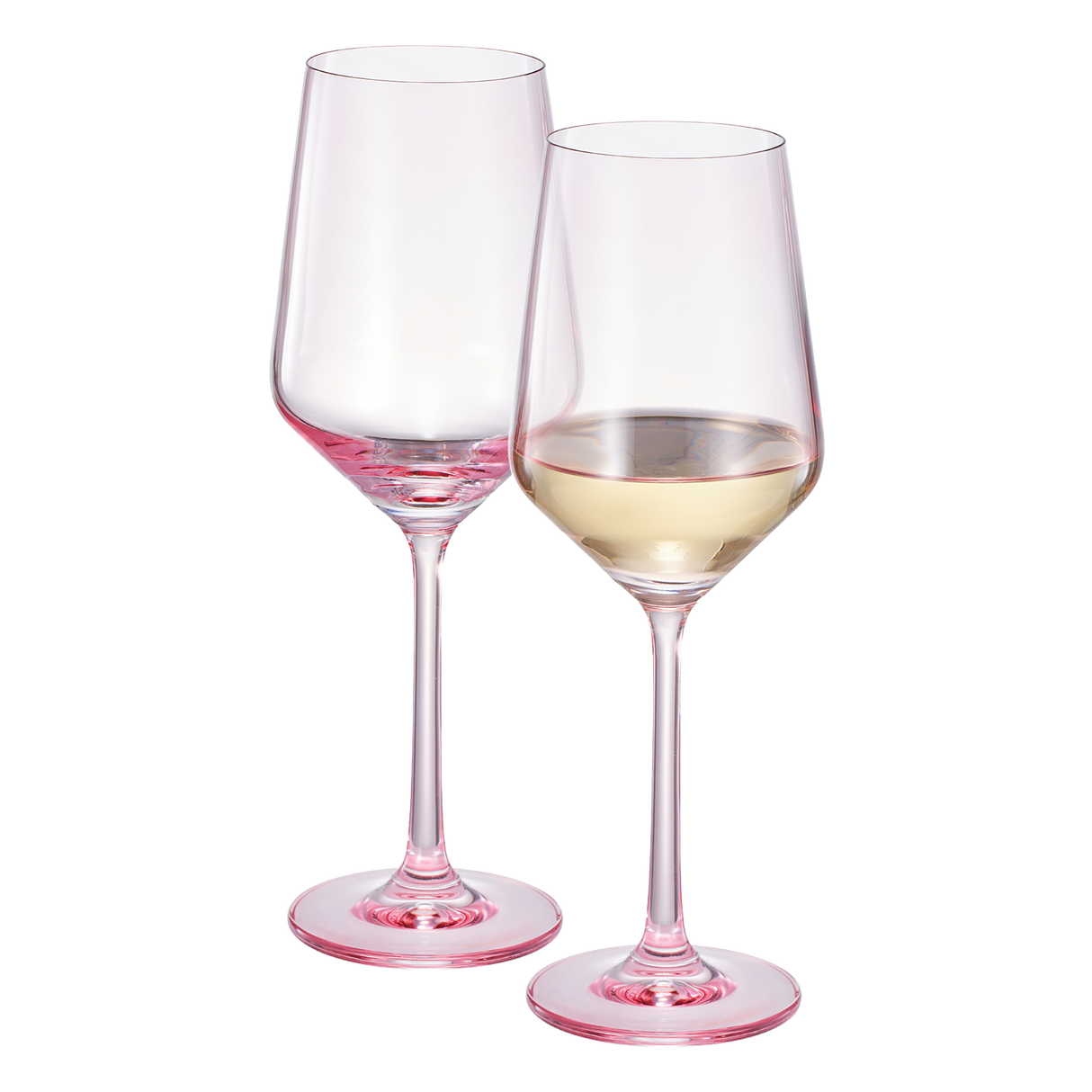 Monet Stemmed Wine Glassware, Magenta, Set of 2