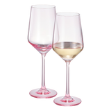 Monet Stemmed Wine Glassware, Magenta, Set of 2