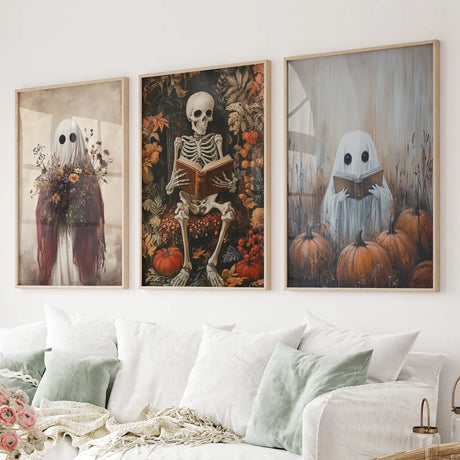 Halloween Skeleton Wall Art Decorations Posters