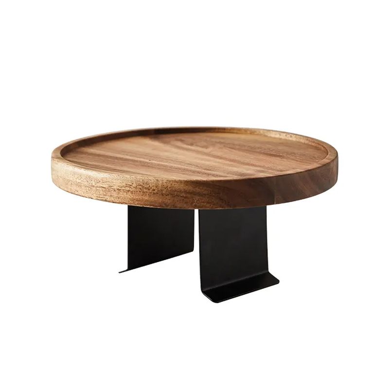 Wood Sofa Arm Tray Table Clip On Couch Armrest Table Walnut Finish