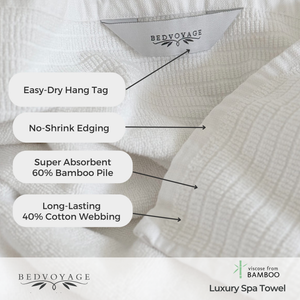 Bamboo Cotton Spa Bath Towel - Viscose from Bamboo + Cotton – Cloud