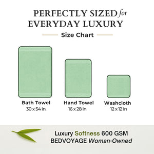 Bamboo Cotton Spa Bath Towel - Viscose from Bamboo + Cotton - Seaglass