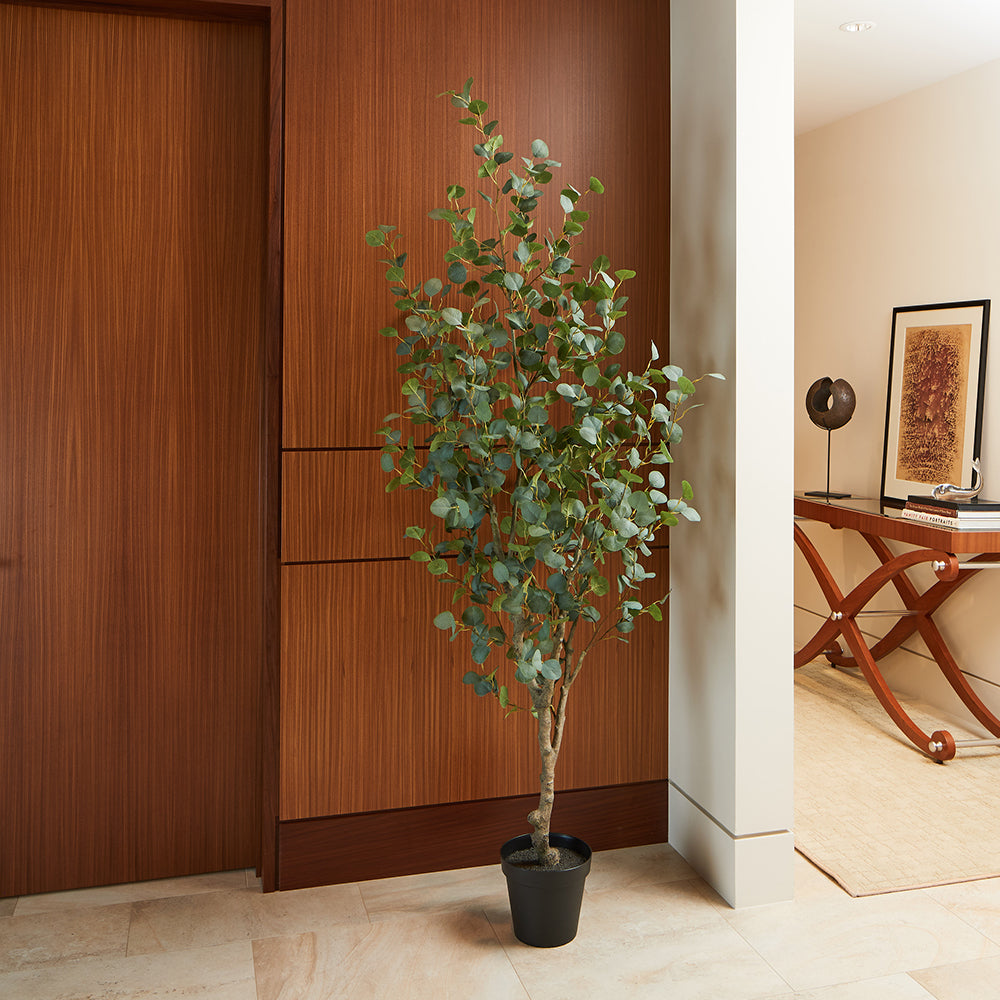 7' Artificial Eucalyptus Tree