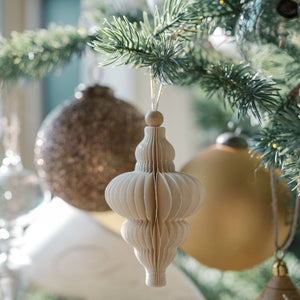 4" Matte Antique Gold Glass Ornament