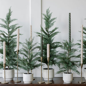 2' Faux Cedar Tree, Set of 2