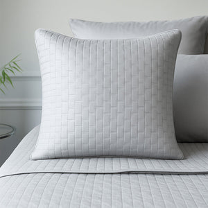 Bamboo Quilted Sham - 100% Viscose from Bamboo - 1pc - Euro - Stone