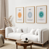 Sun Salt and Sea Aura Posters Wall Decor Set