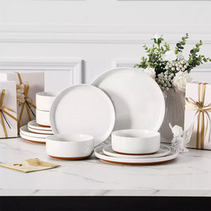 Tara Multicolor 12 Piece Stoneware Dinnerware Set