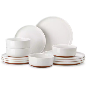 Tara Pink 12 Piece Dinnerware Set
