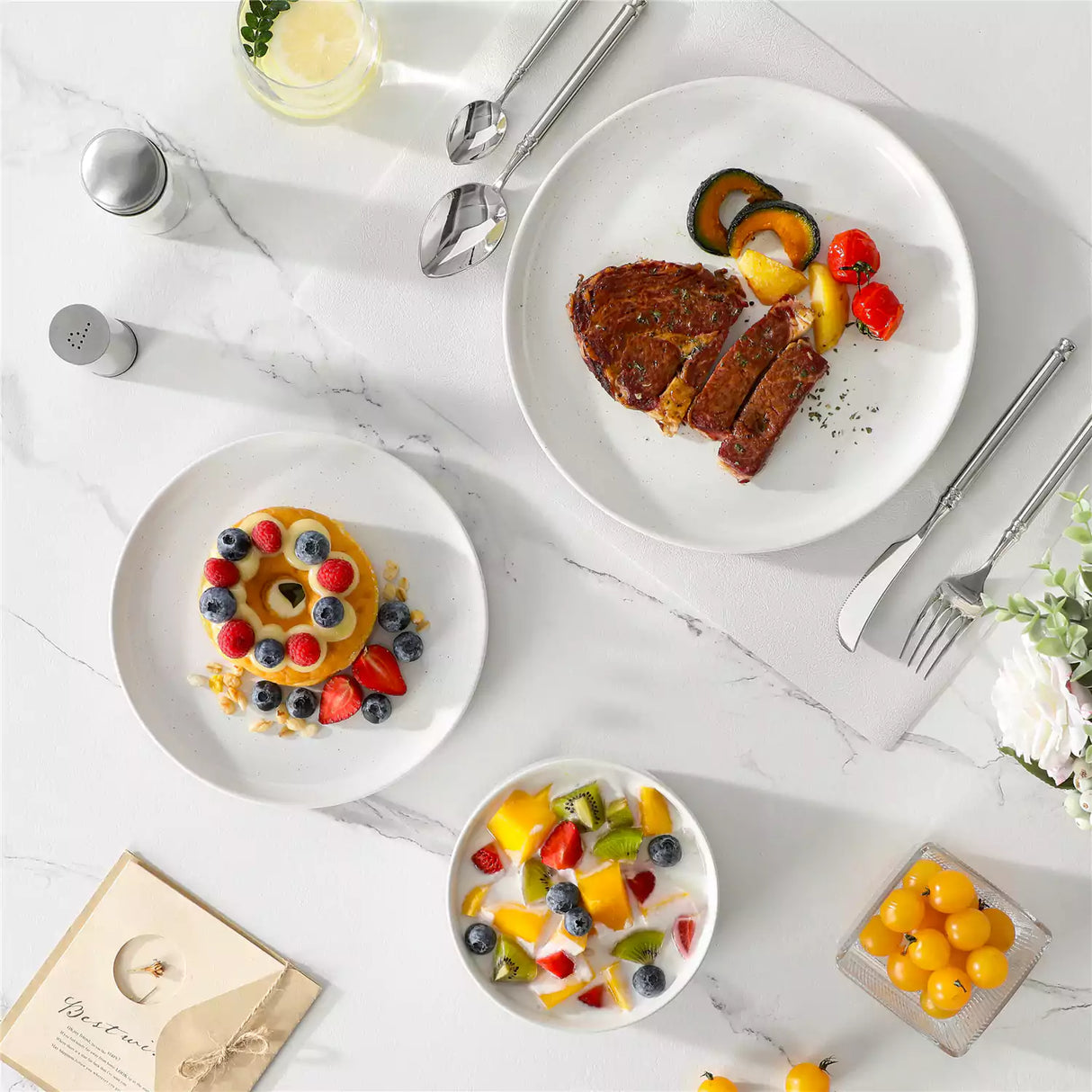 Tara Multicolor 12 Piece Dinnerware Set