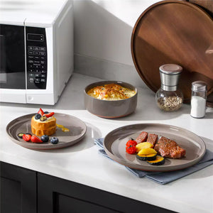 Tara Grey 12 Piece Dinnerware Set