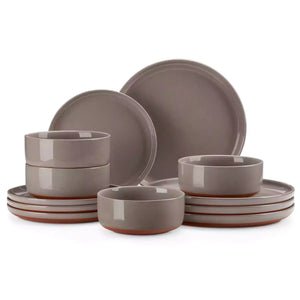 Tara Multicolor 12 Piece Stoneware Dinnerware Set