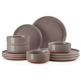 Tara Grey 12 Piece Dinnerware Set