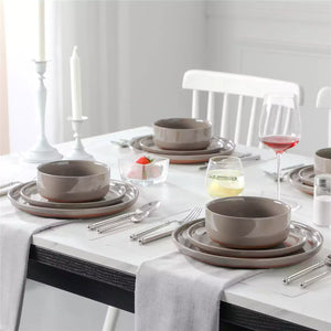 Tara Multicolor 12 Piece Stoneware Dinnerware Set