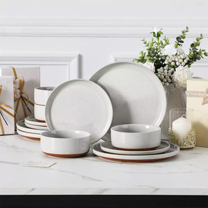 Tara Multicolor 12 Piece Stoneware Dinnerware Set