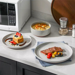 Tara Grey 12 Piece Dinnerware Set