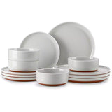 Tara Grey 12 Piece Dinnerware Set