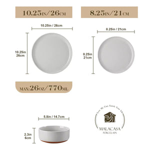 Tara Multicolor 12 Piece Stoneware Dinnerware Set