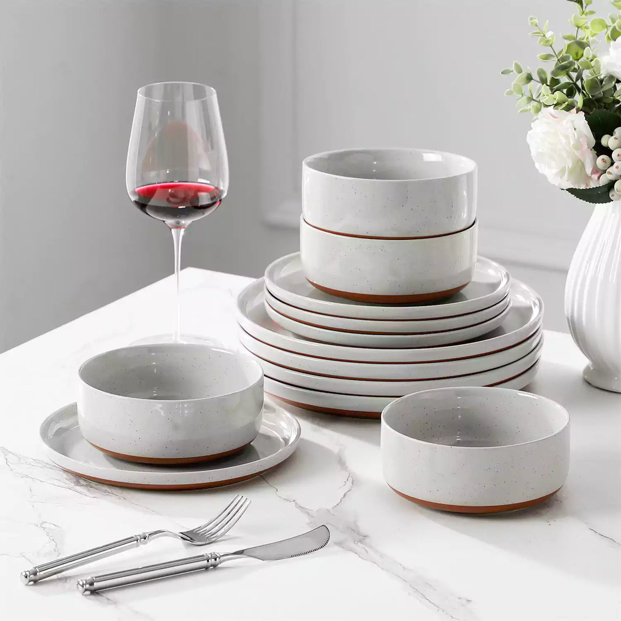 Tara Multicolor 12 Piece Dinnerware Set