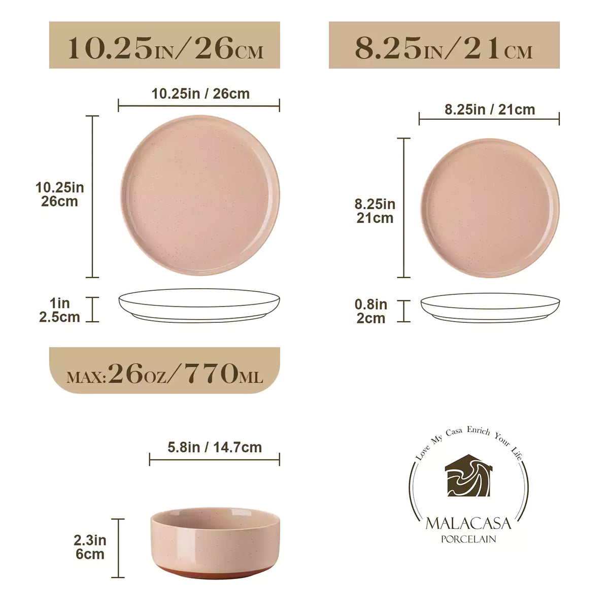 Tara 18 Piece Dinnerware Set