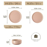 Tara Multicolor 12 Piece Dinnerware Set