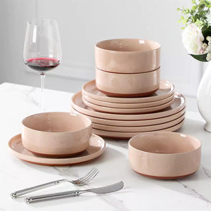 Tara Multicolor 12 Piece Stoneware Dinnerware Set