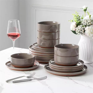 Tara Grey 18 Piece Dinnerware Set