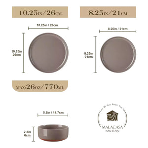 Tara 18-Piece Stoneware Dinnerware Set