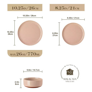 Tara 18-Piece Stoneware Dinnerware Set
