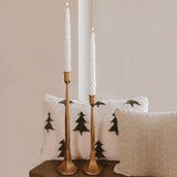 Cream Tree Taper Candles - Set of 2
