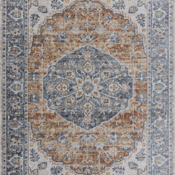 Rust Hiti Washable area rug - Clearance