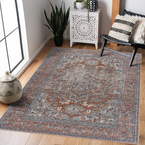 Aila Traditional Design Washable Rug - Clearance