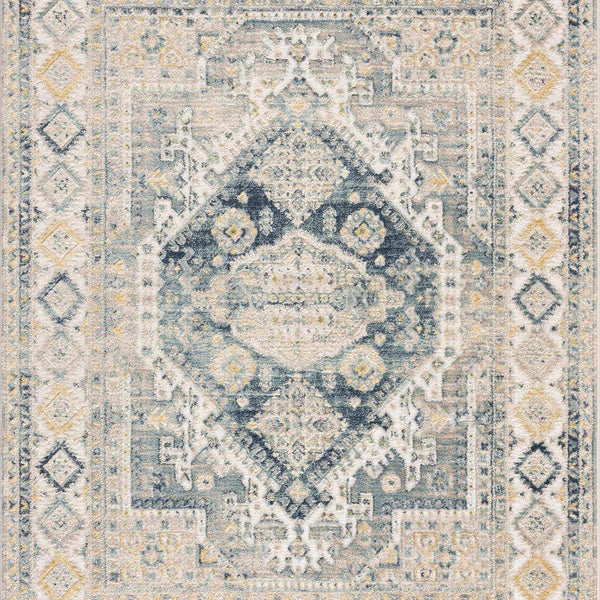 Brend Blue Medallion Area Rug - Clearance